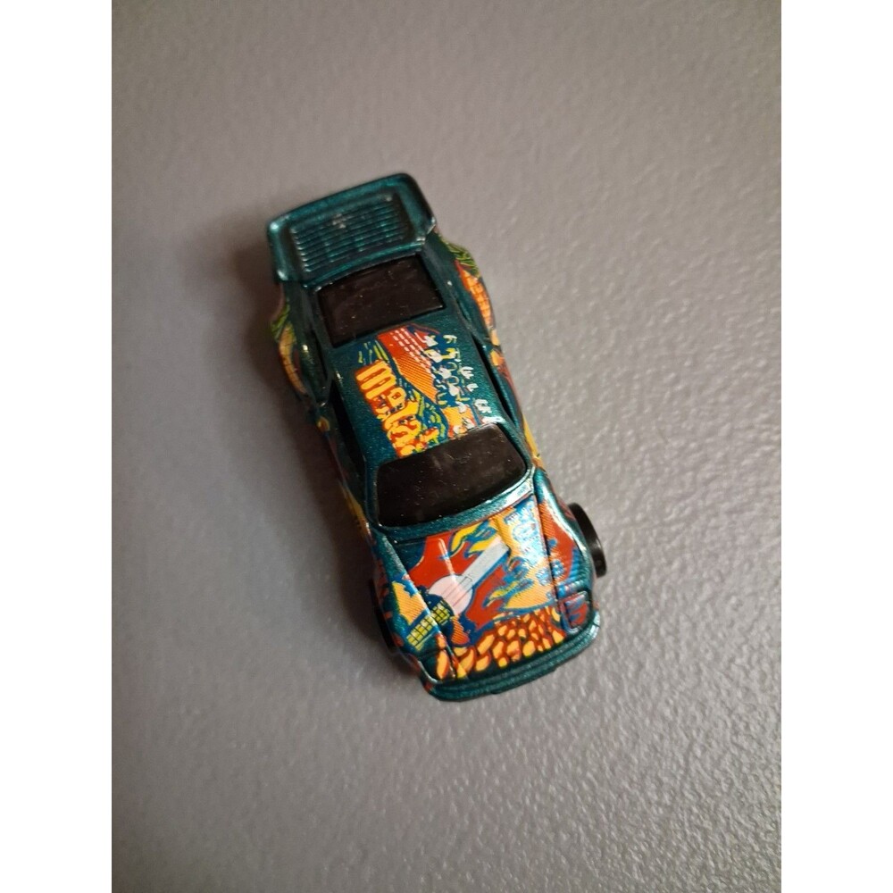 1989 Hot Wheels Porsche 930 Turbo Metallic Green Paint Rock n Roll Graphics